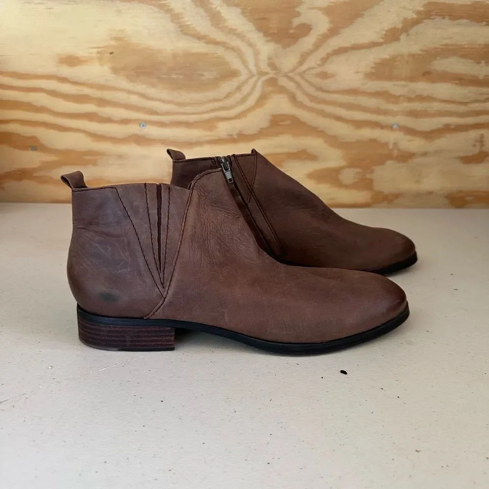 Steven Brown Leather Ankle Boots